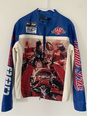 Racing Graphic Jacket - Blue/Red/White (men size S)